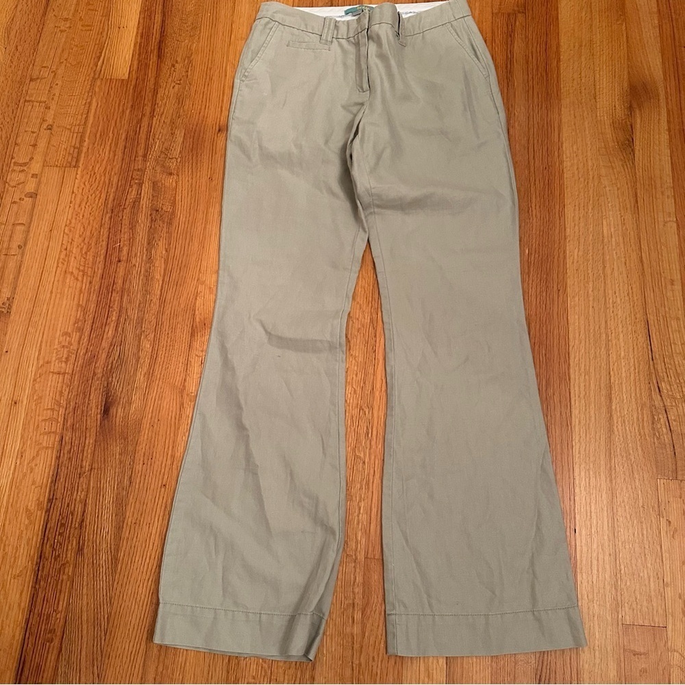 Boden Flare Pants Womens 6L  cotton linen Blend Tan soft (#1)